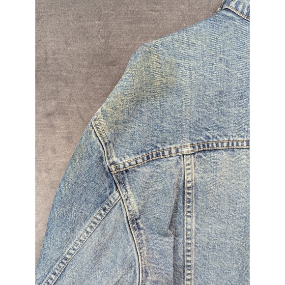 90s Vintage Arizona Classic Blue Wash Big Ring Denim Trucker Jacket Size Medium - Picture 8 of 13